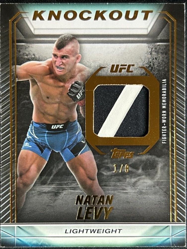 Natan Levy 2024 Topps Knockout UFC Knockout Relics #KR-NL Gold