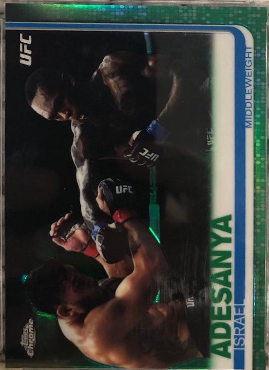 Israel Adesanya 2019 Topps Chrome UFC Base #57 Green