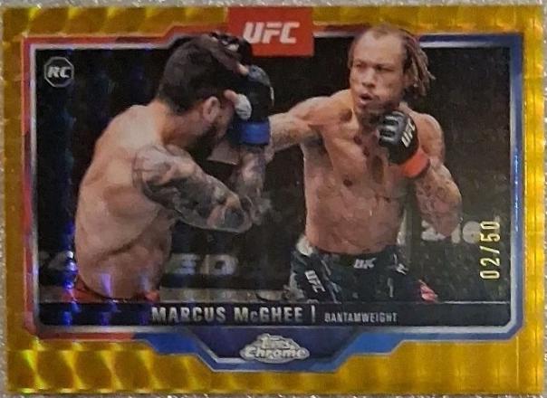 Marcus McGhee 2025 Topps Chrome UFC Base #121 Gold Geometric Refractor