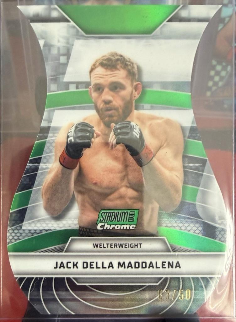 Jack Della Maddalena 2026 Topps Stadium Club UFC Triumvirates #TV-18 Green Refractor