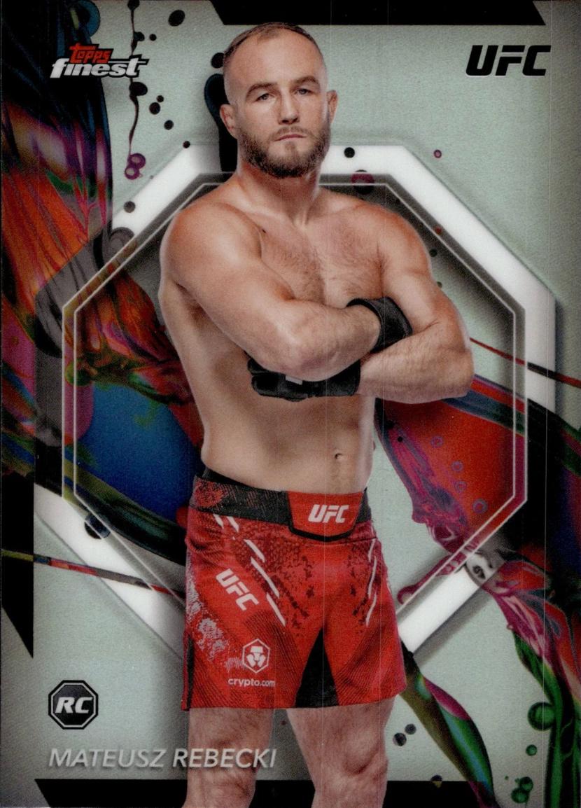 Mateusz Rębecki 2024 Topps Finest UFC Base Common #38 Refractor