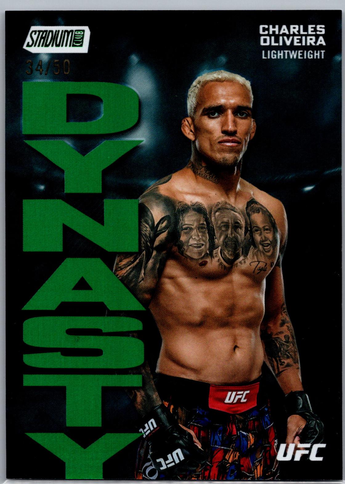 Charles Oliveira 2025 Topps Stadium Club UFC Dynasty and Destiny #DD-11 Green