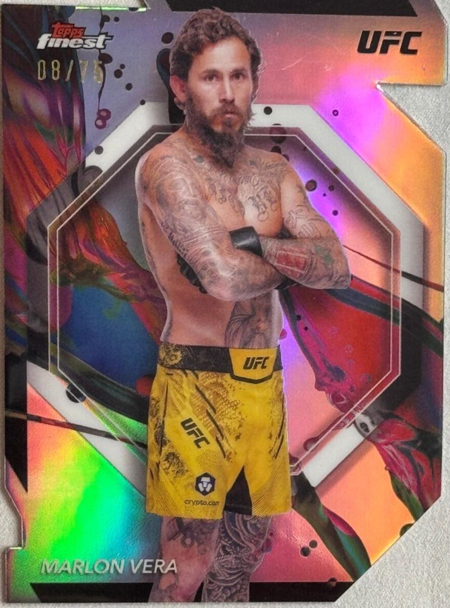 Marlon Vera 2024 Topps Finest UFC Base Common #80 Die-Cut Refractor