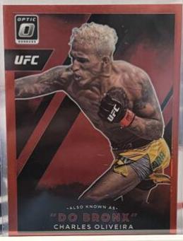 Charles Oliveira 2022 Panini Donruss Optic UFC Also Known As #24 Gold Vinyl