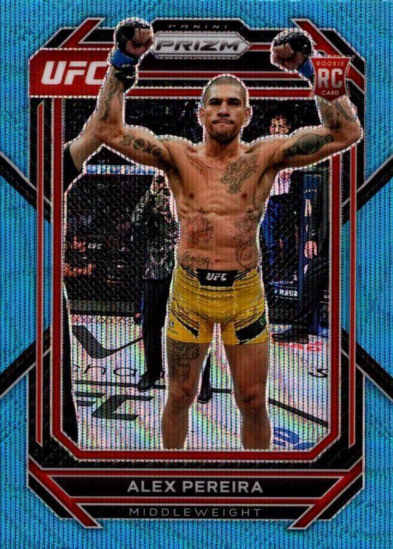 Alex Pereira 2023 Panini Prizm UFC Base #111 Blue Wave