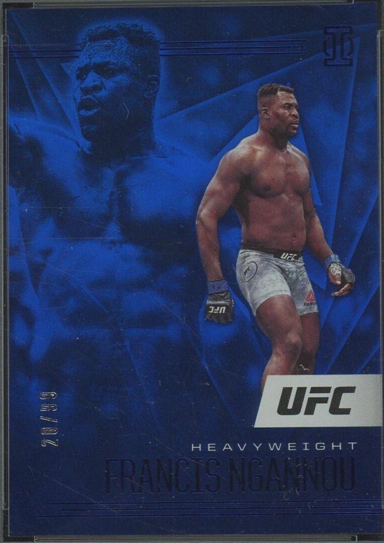 Francis Ngannou 2021 Panini Chronicles UFC Base Illusions #167 Blue