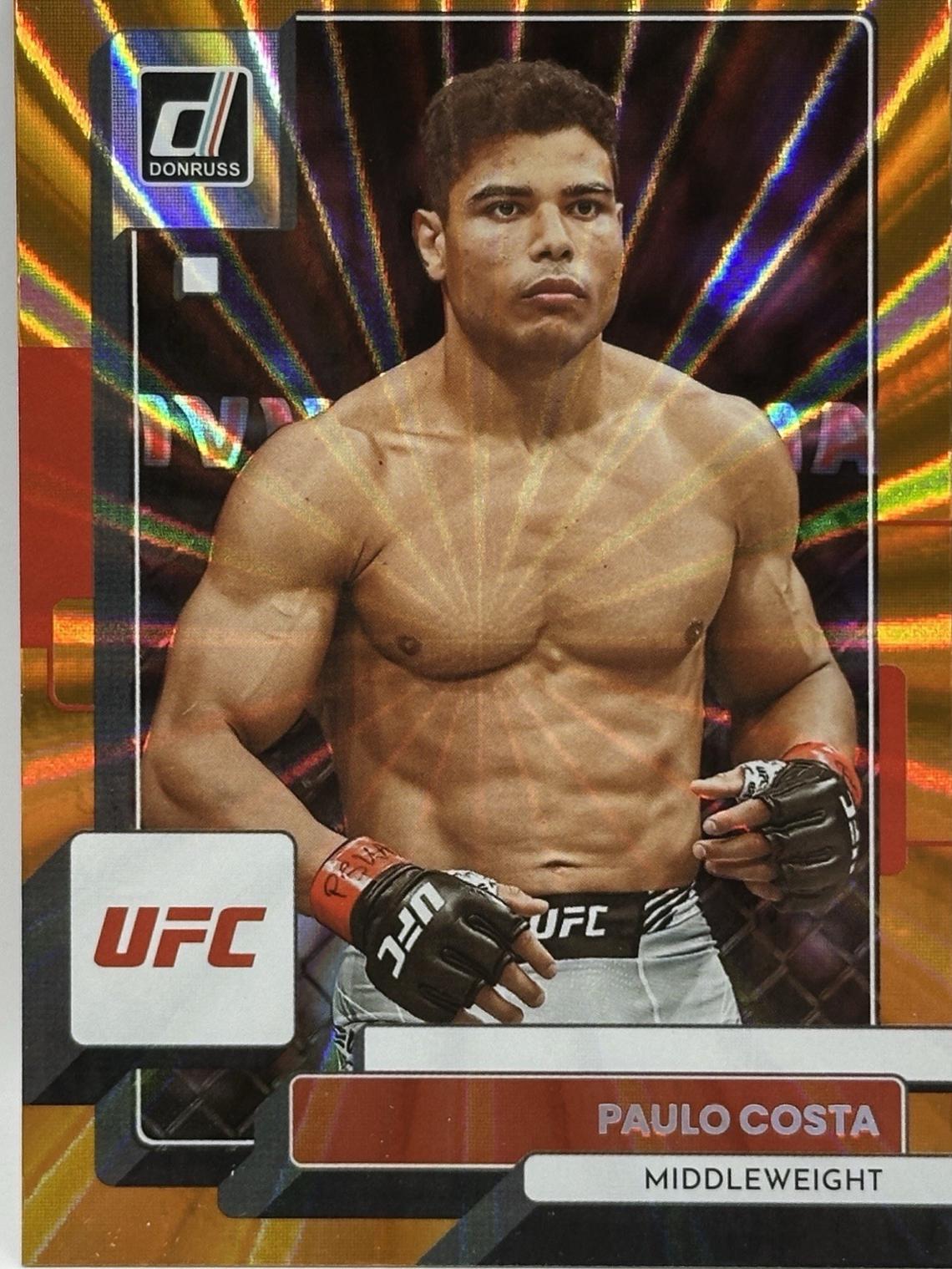 Paulo Costa 2023 Panini Donruss UFC Base #87 Orange Laser