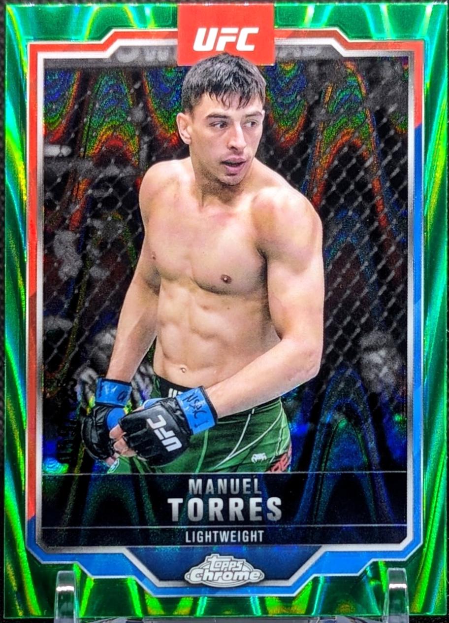Manuel Torres 2025 Topps Chrome UFC Base #96 Green Refractor