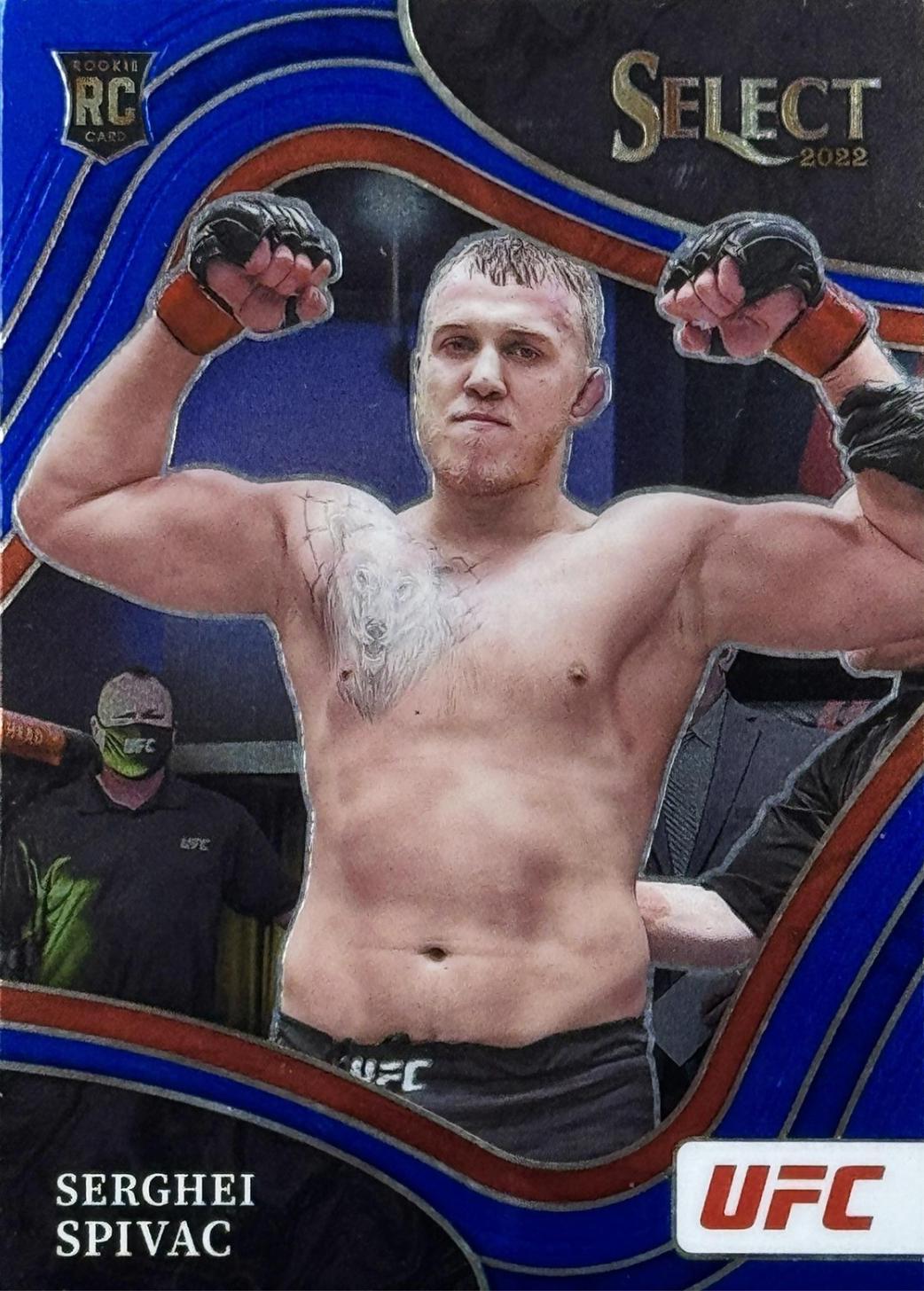 Serghei Spivac 2022 Panini Select UFC Octagonside #274 Blue Prizm