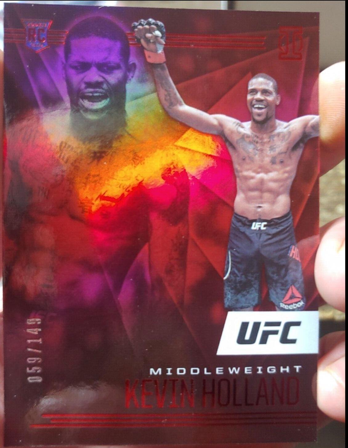 Kevin Holland 2021 Panini Chronicles UFC Base Illusions #172 Red