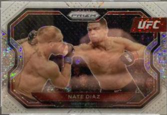 Nate Diaz 2021 Panini Prizm UFC Base #115 White Sparkle