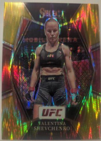 Valentina Shevchenko 2022 Panini Select UFC Premier Level #163 Gold Flash