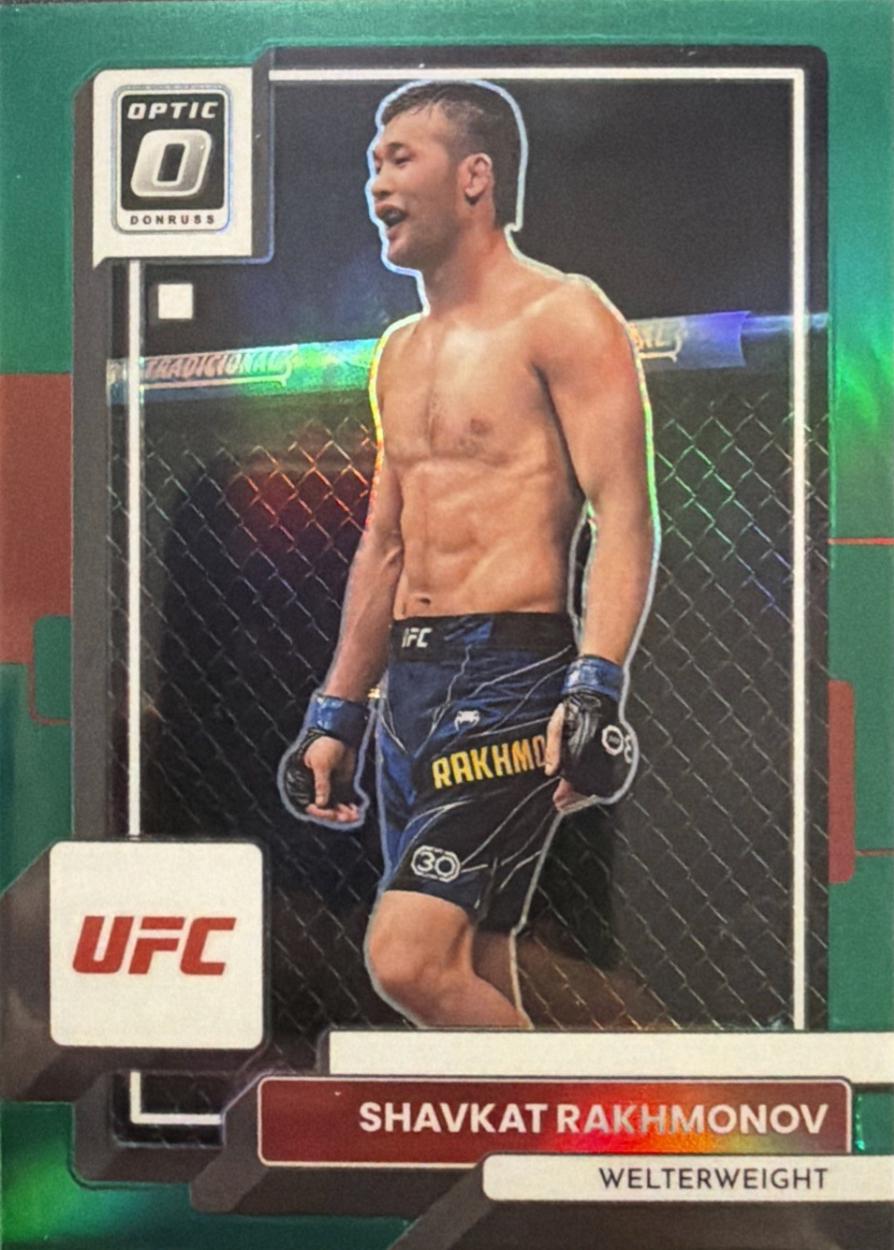 Shavkat Rakhmonov 2023 Panini Donruss Optic UFC Base #63 Green