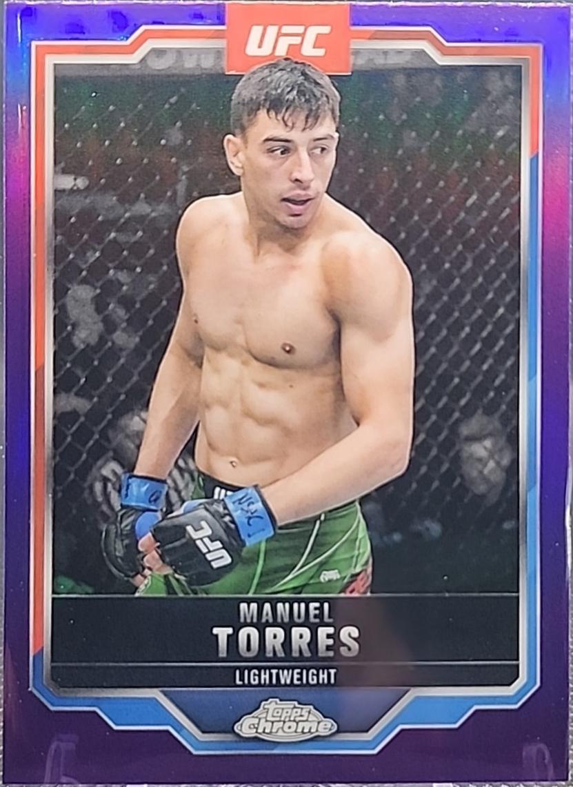 Manuel Torres 2025 Topps Chrome UFC Base #96 Purple Refractor