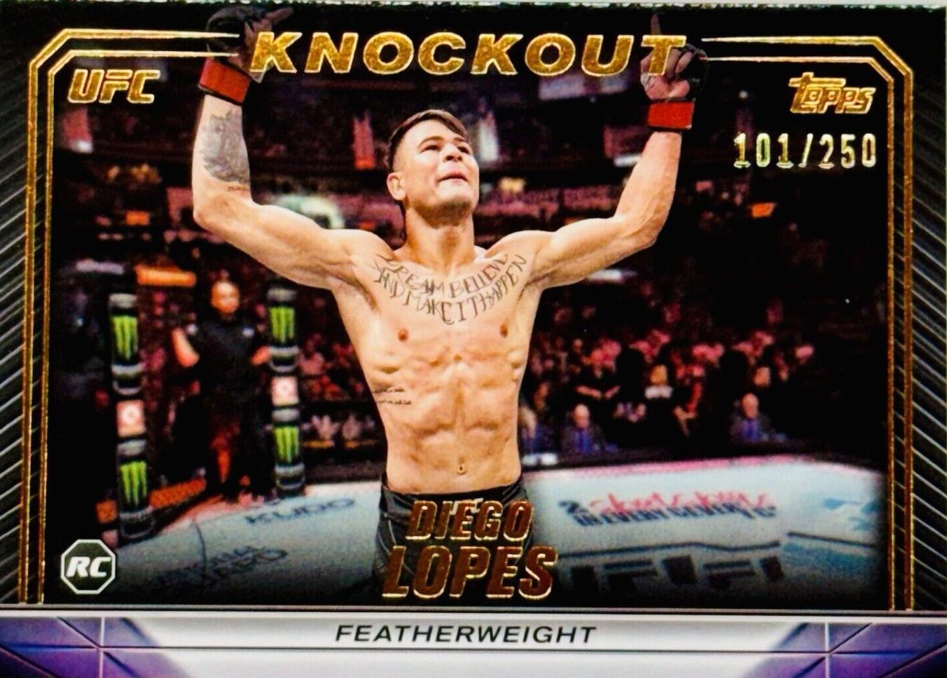 Diego Lopes 2024 Topps Knockout UFC Base #13 Bronze
