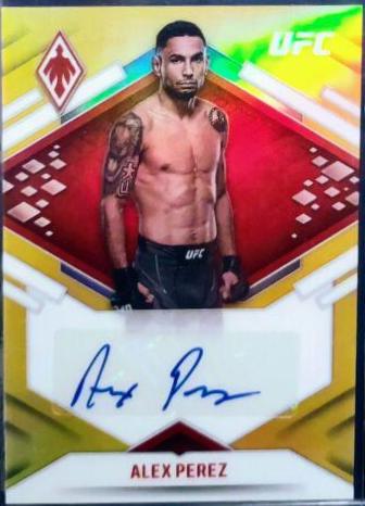 Alex Perez 2022 Panini Chronicles UFC Phoenix Autographs #18 Gold