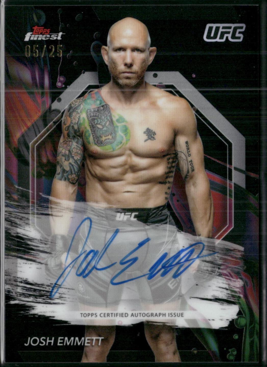 Josh Emmett 2024 Topps Finest UFC Finest Autographs #FA-JET Black Refractor