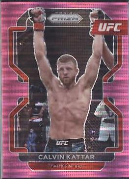 Calvin Kattar 2022 Panini Prizm UFC Base #169 Pink Pulsar