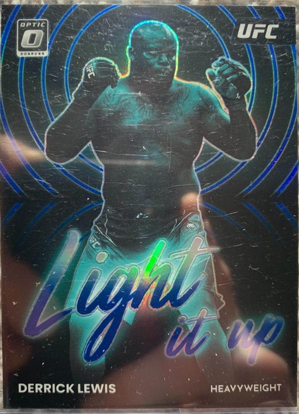 Derrick Lewis 2023 Panini Donruss Optic UFC Light It Up #23 Blue