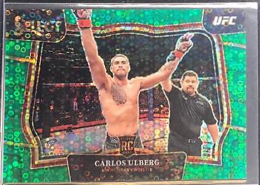 Carlos Ulberg 2023 Panini Select UFC Octagonside #216 Green Disco
