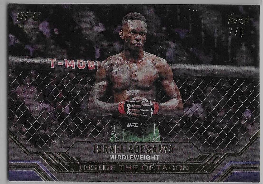 Israel Adesanya 2024 Topps Knockout UFC Inside the Octagon #ITO-18 Gold