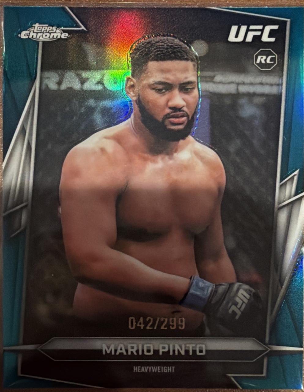 Mario Pinto 2026 Topps Chrome UFC Base #31 Teal Refractor