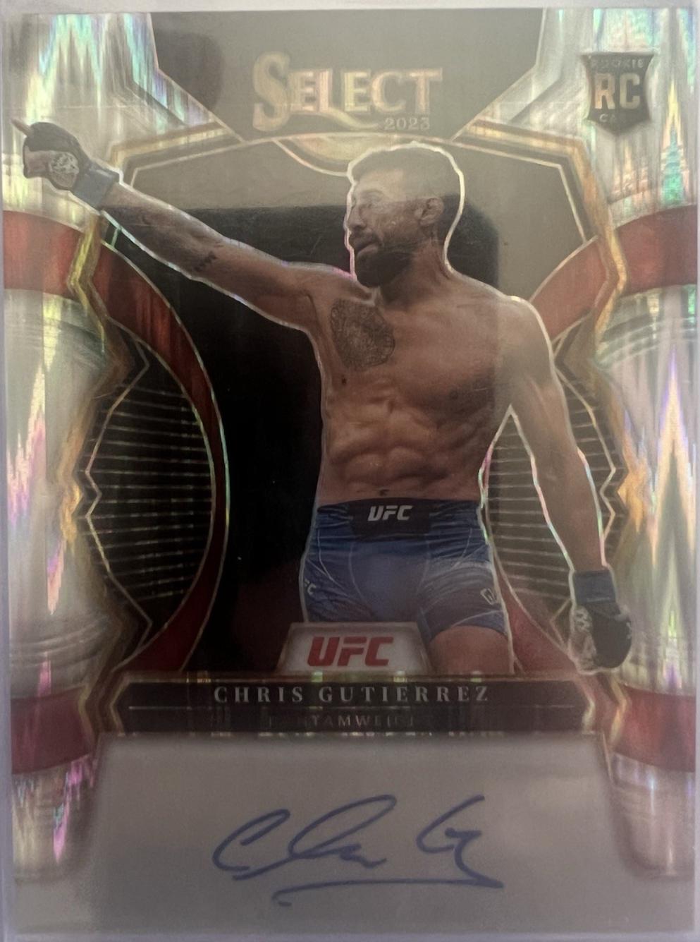 Chris Gutierrez 2023 Panini Select UFC Rookie Signatures #5 Flash