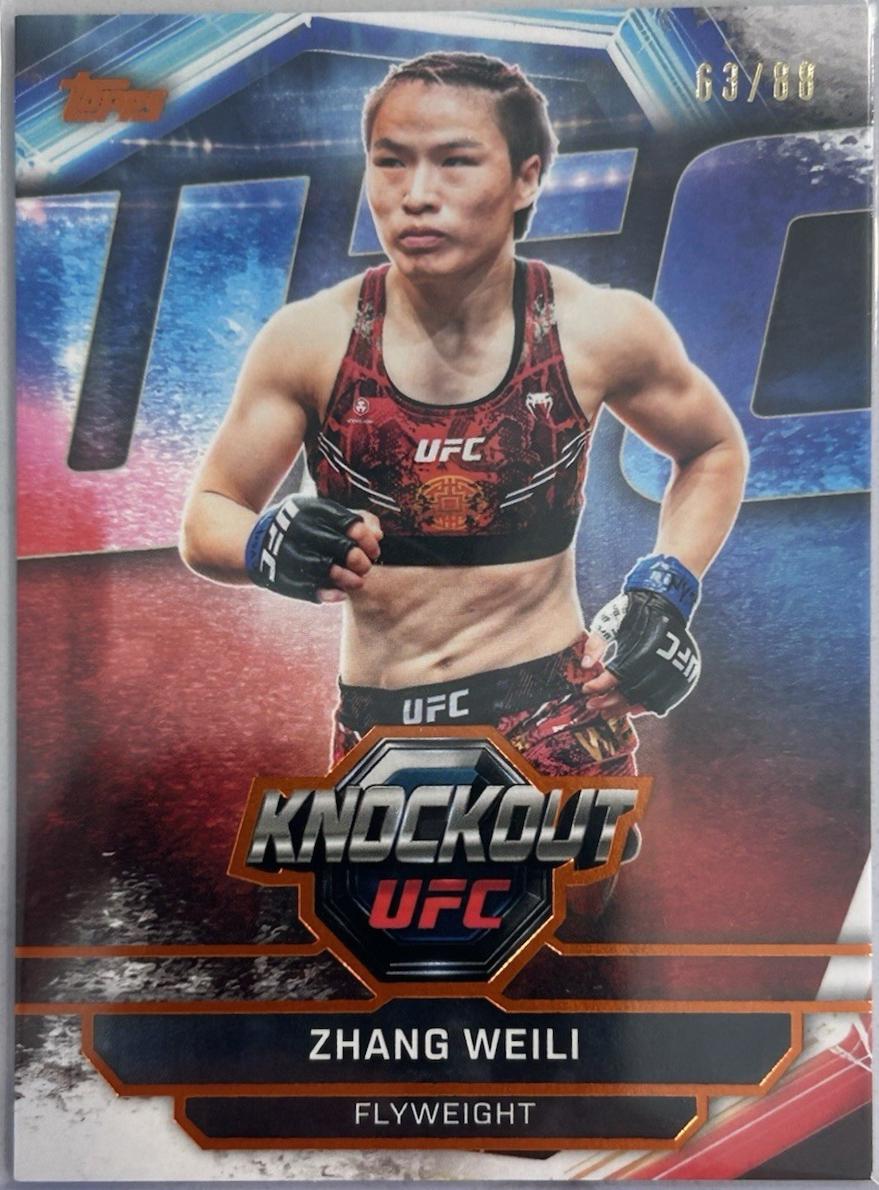 Zhang Weili 2026 Topps Knockout UFC Base #32 Orange