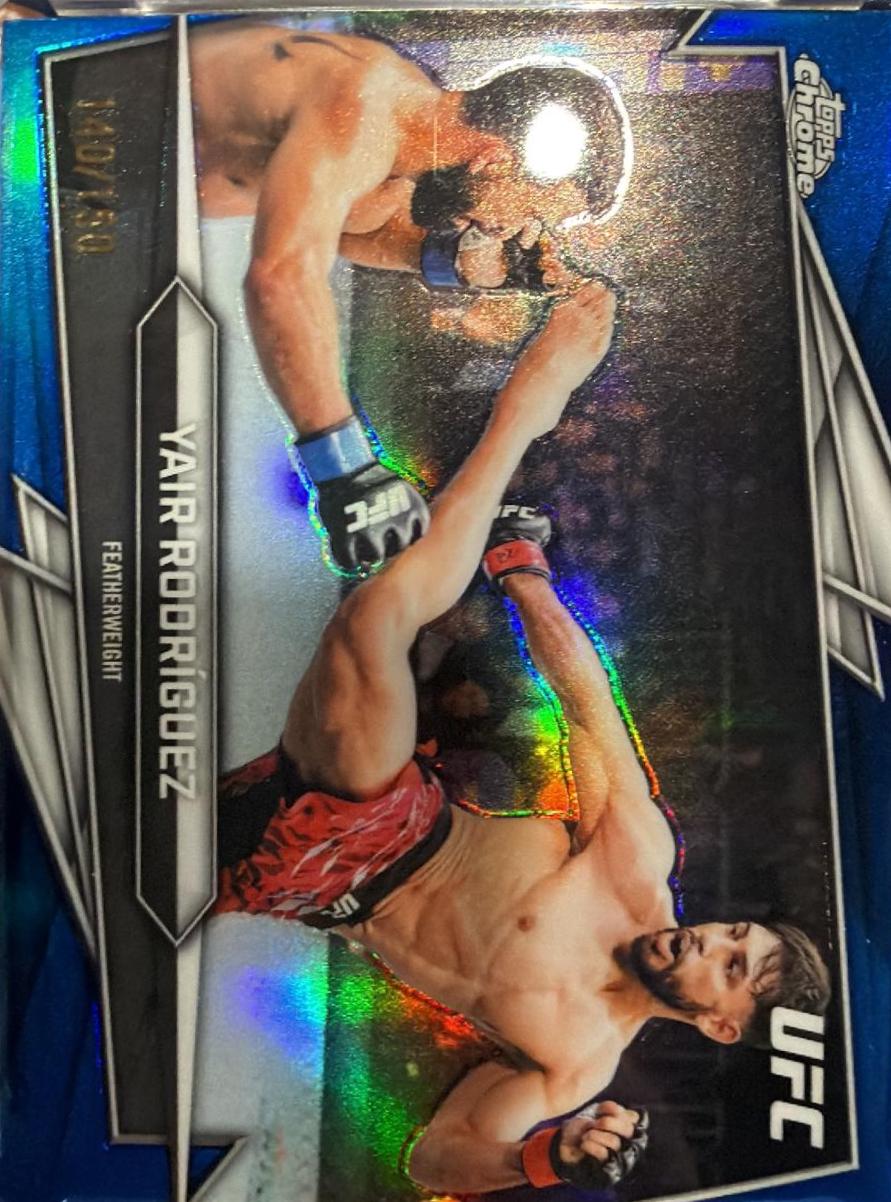 Yair Rodríguez 2026 Topps Chrome UFC Base #153 Blue Refractor