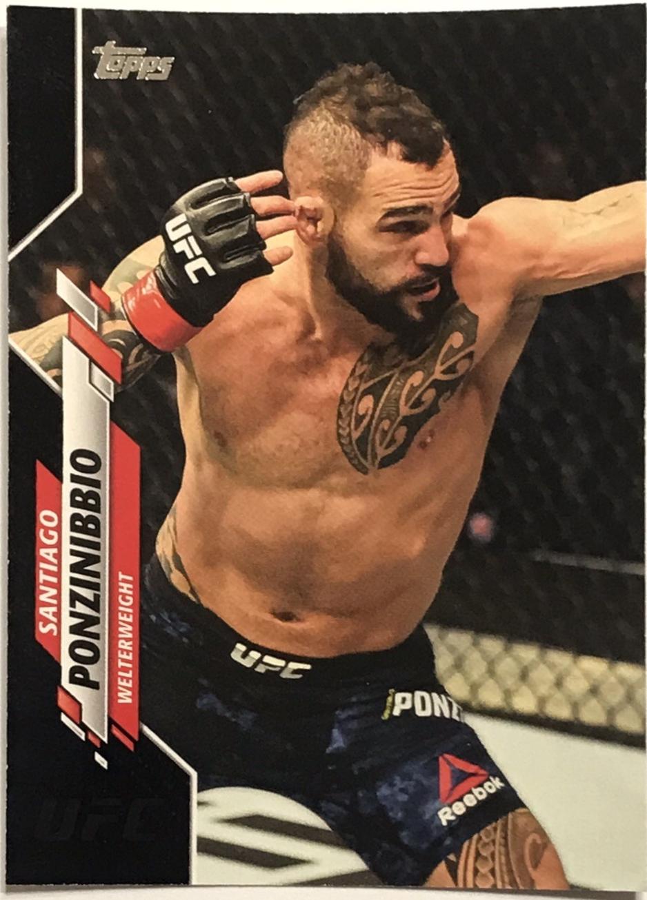 Santiago Ponzinibbio 2020 Topps UFC Base #74 Black