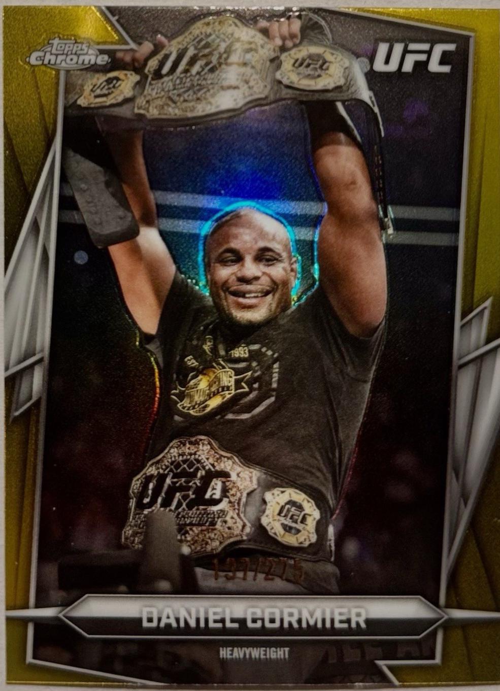 Daniel Cormier 2026 Topps Chrome UFC Base #8 Yellow Refractor