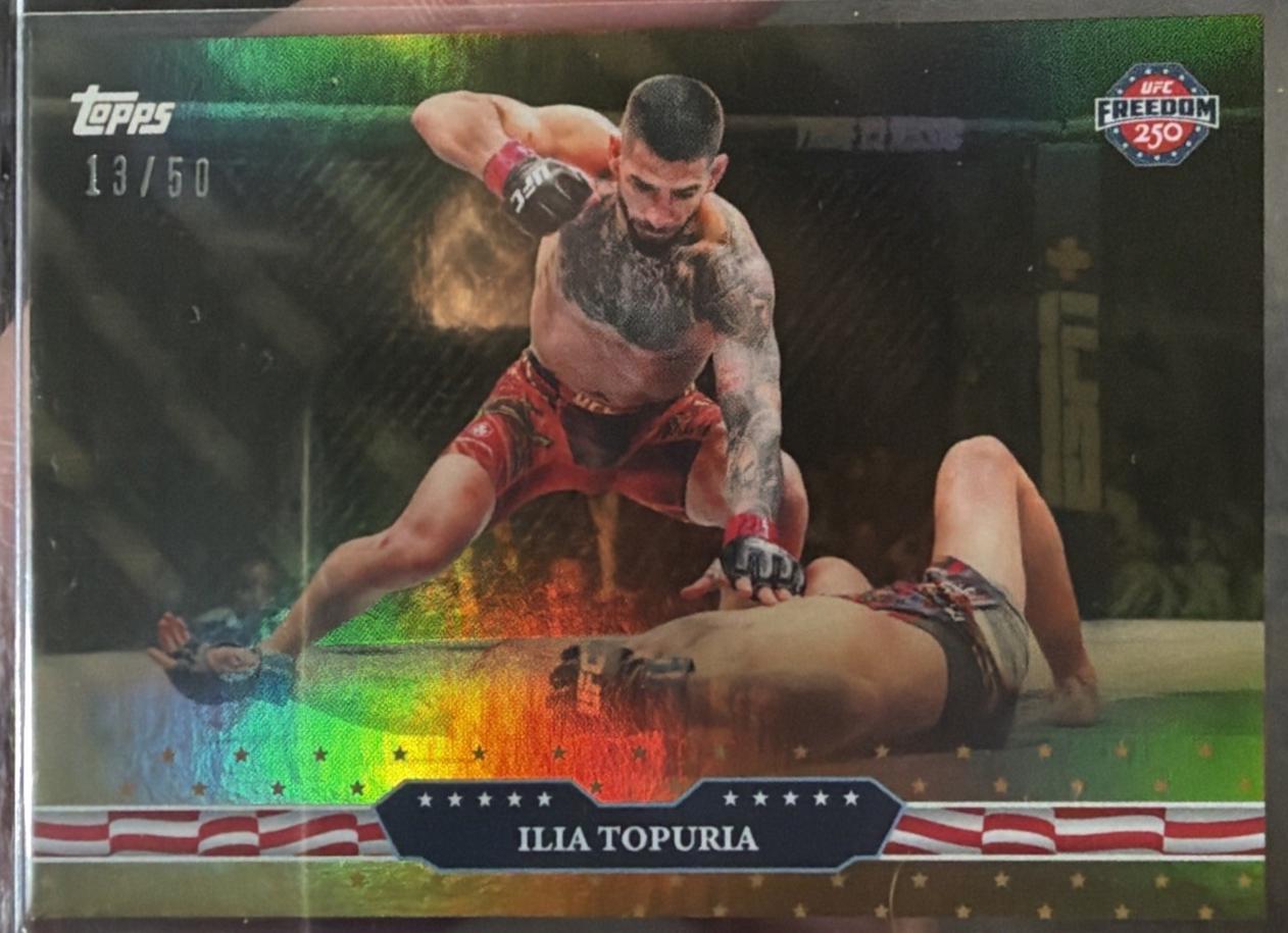 Ilia Topuria 2026 Topps UFC Freedom 250 Base #6 Gold