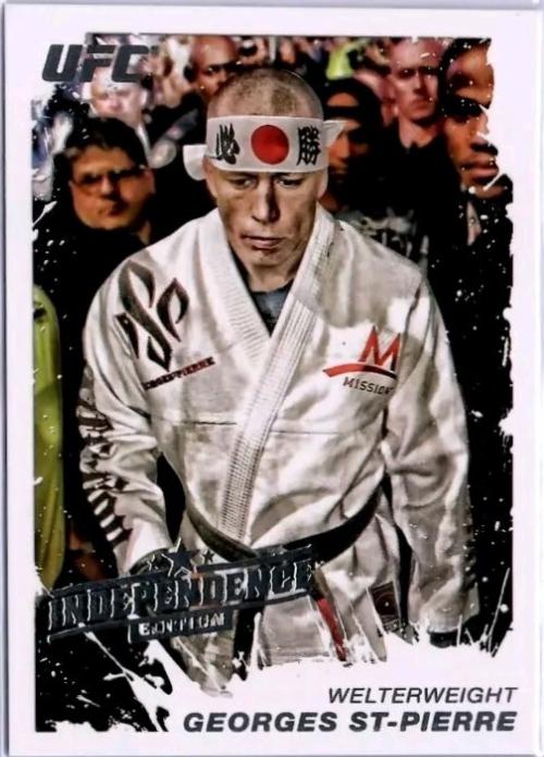 Georges St-Pierre 2011 Topps UFC Moment of Truth Base #100 Independence Edition