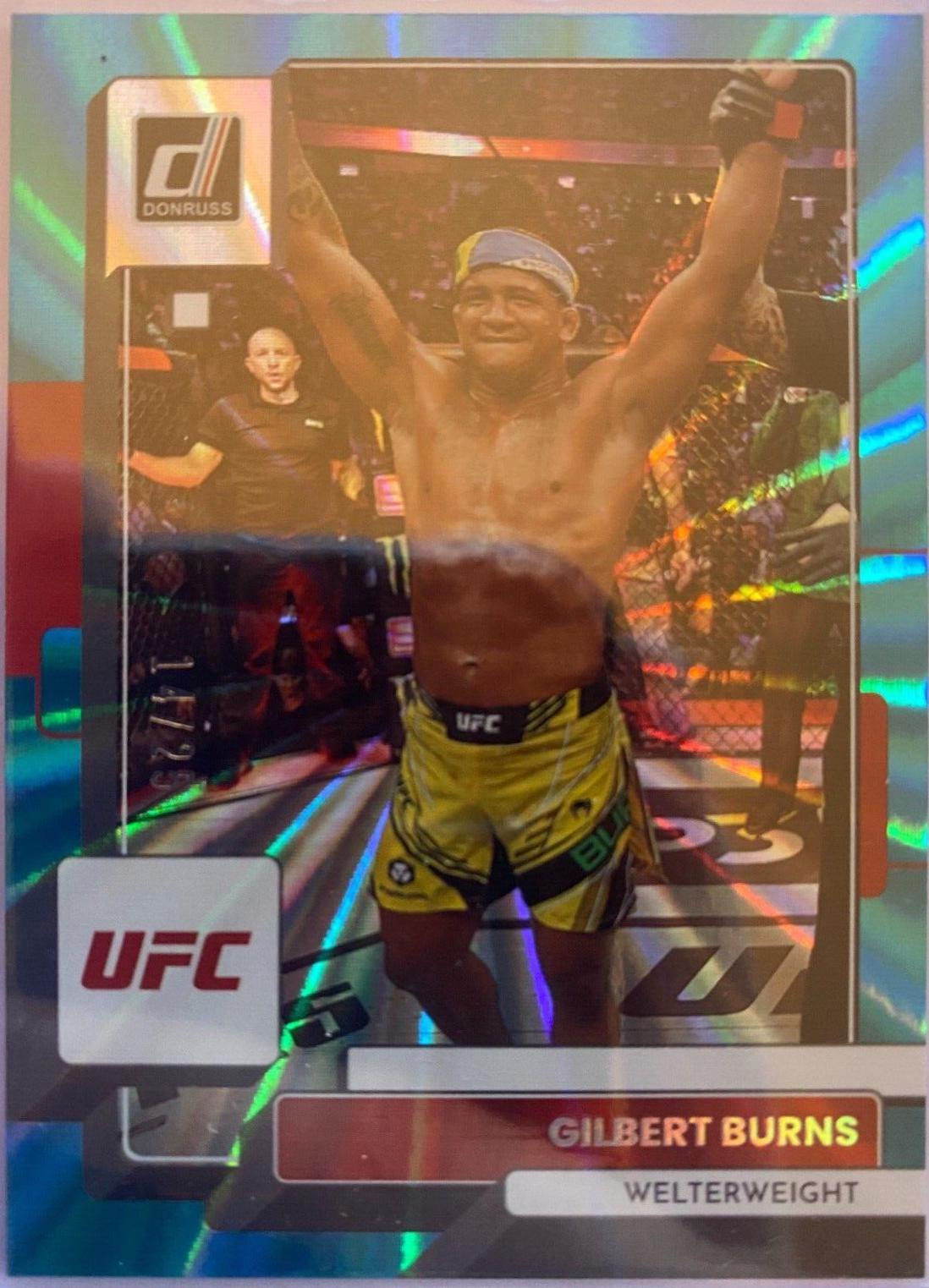 Gilbert Burns 2023 Panini Donruss UFC Base #22 Teal Laser