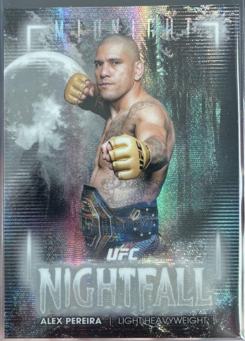 Alex Pereira 2025 Topps Midnight UFC Nightfall #NF-8 Moon Beam