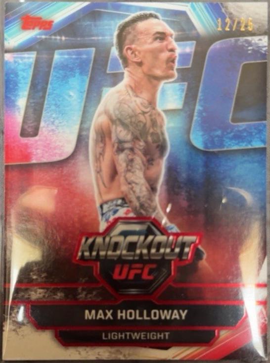 Max Holloway 2026 Topps Knockout UFC Base #33 Red