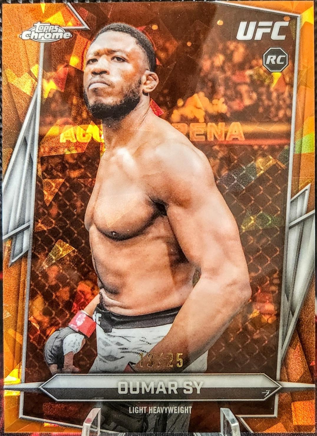 Oumar Sy 2026 Topps Chrome UFC Base #97 Orange Refractor
