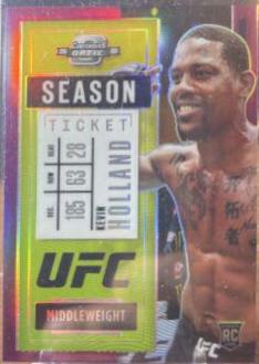 Kevin Holland 2021 Panini Chronicles UFC Base Contenders Optic Season Ticket #266 Gold