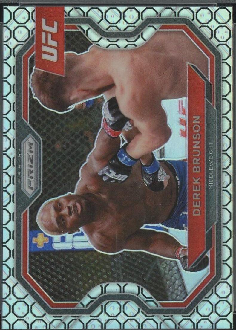Derek Brunson 2021 Panini Prizm UFC Base #186 Octagon