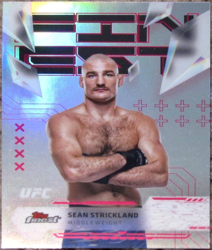 Sean Strickland 2025 Topps Finest UFC Base Uncommon #196 Refractor