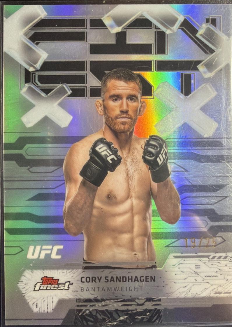 Cory Sandhagen 2025 Topps Finest UFC Base Common #31 Black Refractor