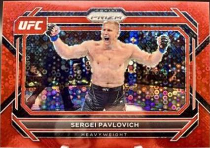 Sergei Pavlovich 2023 Panini Prizm Under Card UFC Base #71 Red