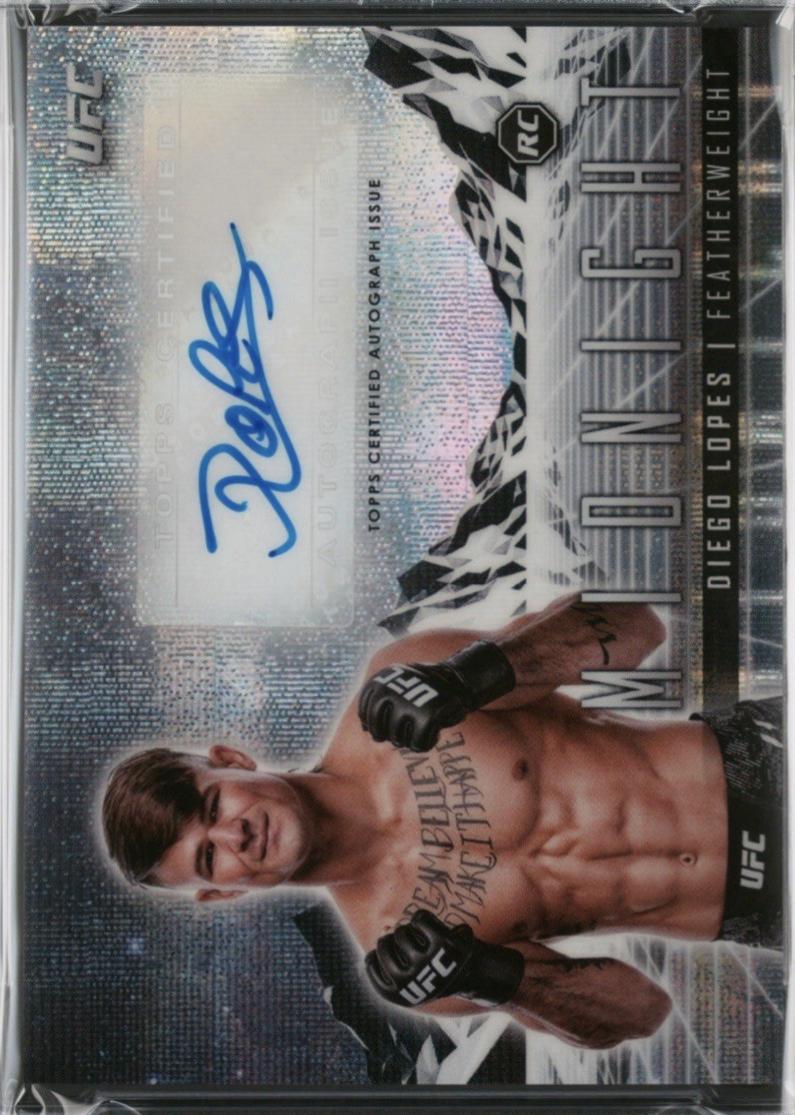 Diego Lopes 2024 Topps Midnight UFC Horizon Signatures #HS-DLS Moon Beam