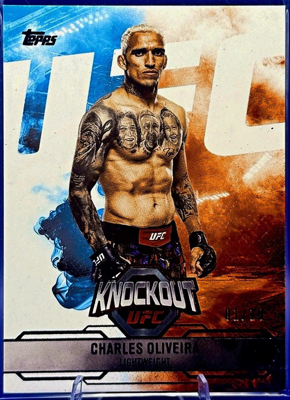 Charles Oliveira 2025 Topps Knockout UFC Base #47 Platinum