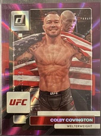 Colby Covington 2023 Panini Donruss UFC Base #10 Purple Laser