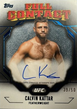 Calvin Kattar 2024 Topps Knockout UFC Full Contact Autographs #FCA-CKR Platinum