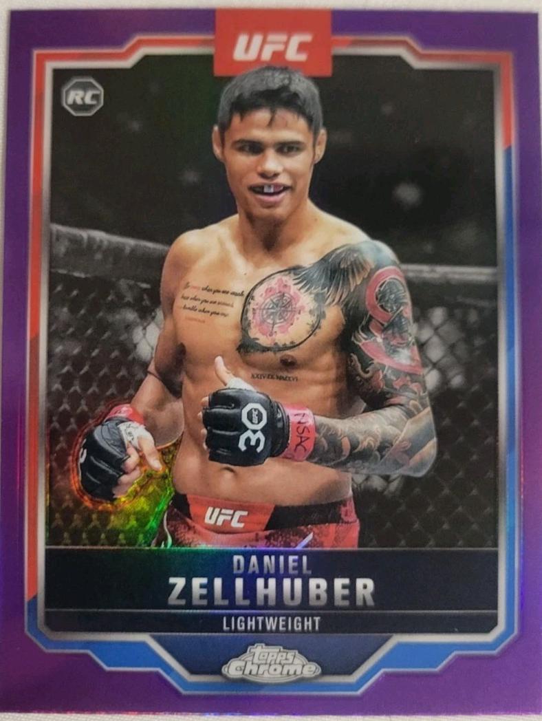 Daniel Zellhuber 2025 Topps Chrome UFC Base #189 Purple Refractor