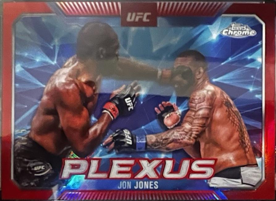 Jon Jones 2025 Topps Chrome UFC Plexus #PLX-1 Red Refractor