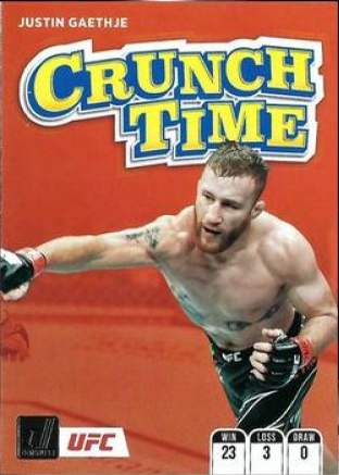 Justin Gaethje 2022 Panini Donruss UFC Crunch Time #2 Press Proof Black