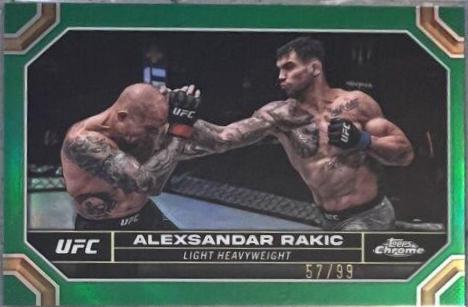Aleksandar Rakic 2024 Topps Chrome UFC Base #11 Green Refractor